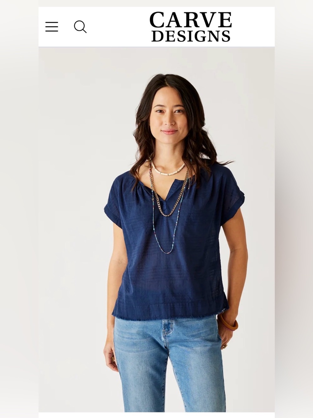 Carve Designs James Texturized Top Organic Cotton , Small